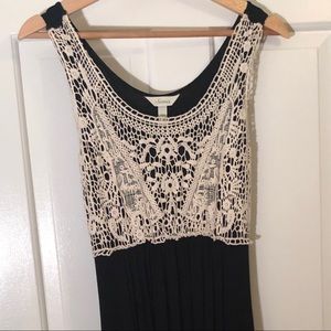 Soma Black Tank Dress with crochet detail